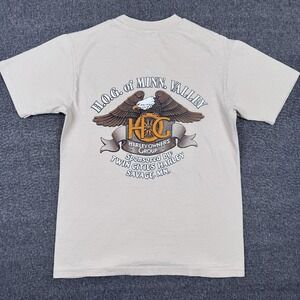 Vintage Harley Owners Group T-Shirt Mens Medium HOG Minnesota Valley Eagle 80s